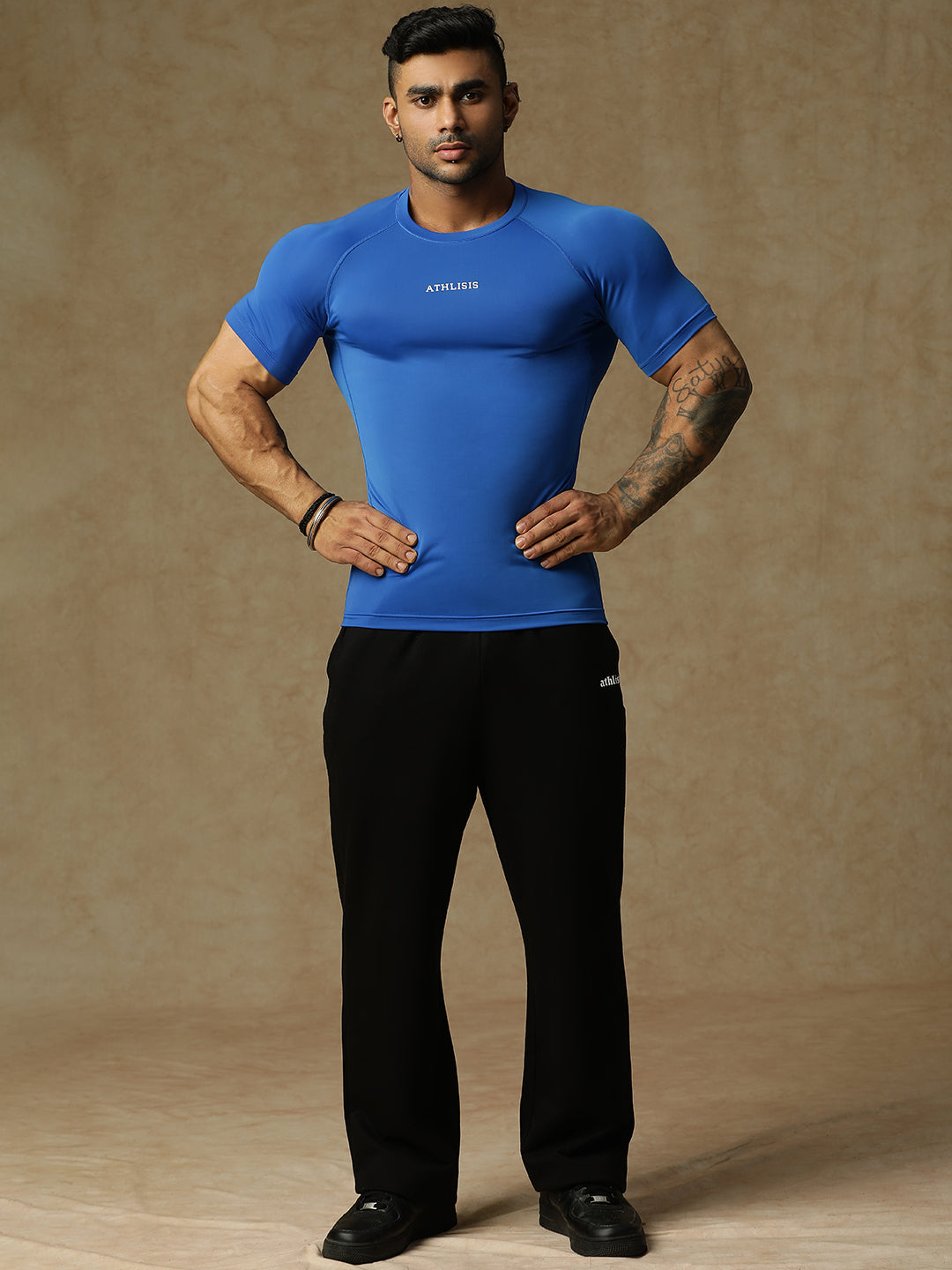 Basic Compression T-shirt Royal Blue Athlisis Sports