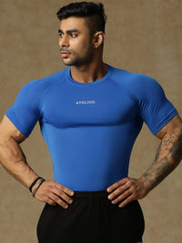 Basic Compression T-shirt Royal Blue Athlisis Sports