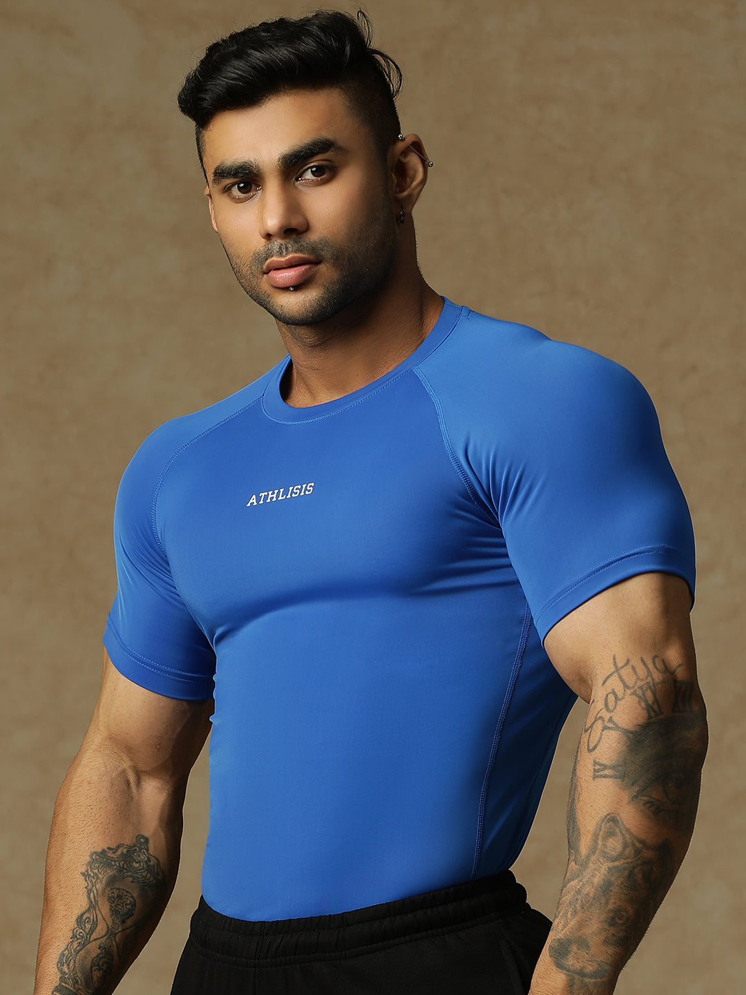 Basic Compression T-shirt Royal Blue Athlisis Sports