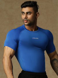 Basic Compression T-shirt Royal Blue Athlisis Sports