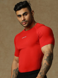 Basic Compression T-shirt Red Athlisis Sports