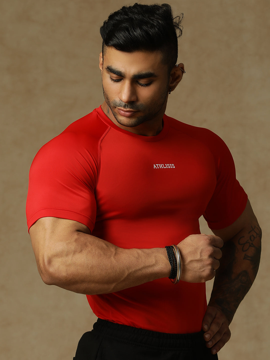Basic Compression T-shirt Red Athlisis Sports
