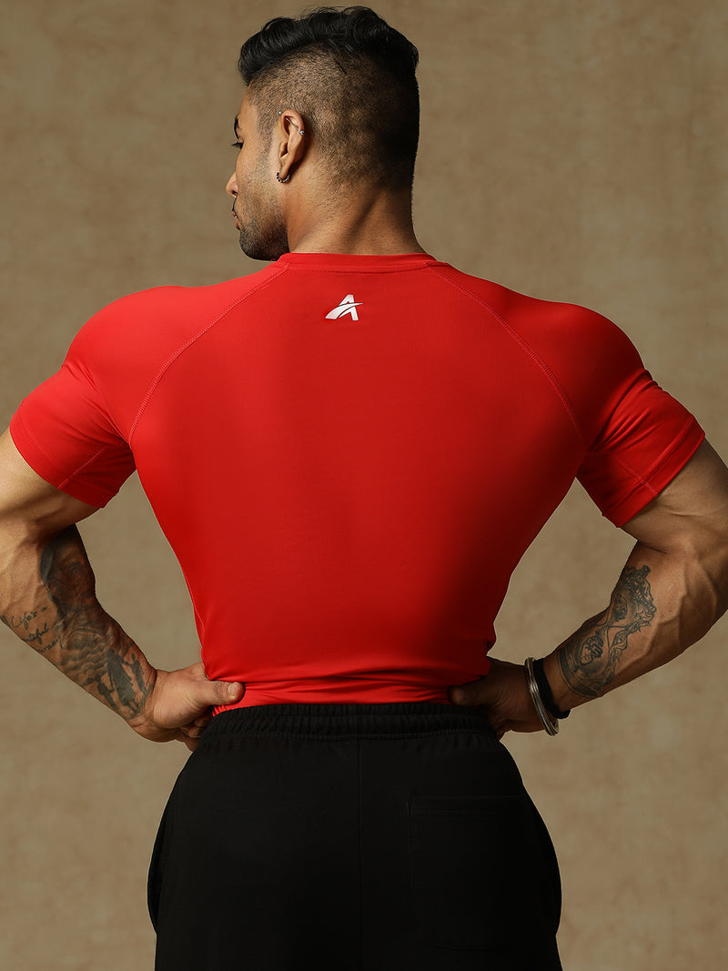 Basic Compression T-shirt Red