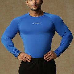 Basic Full Compression T-shirt Royal Blue