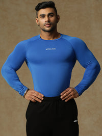 Basic Full Compression T-shirt Royal Blue Athlisis Sports