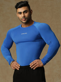 Basic Full Compression T-shirt Royal Blue Athlisis Sports