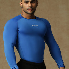 Basic Full Compression T-shirt Royal Blue