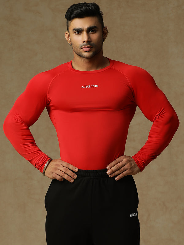 Basic Full Compression T-shirt Red