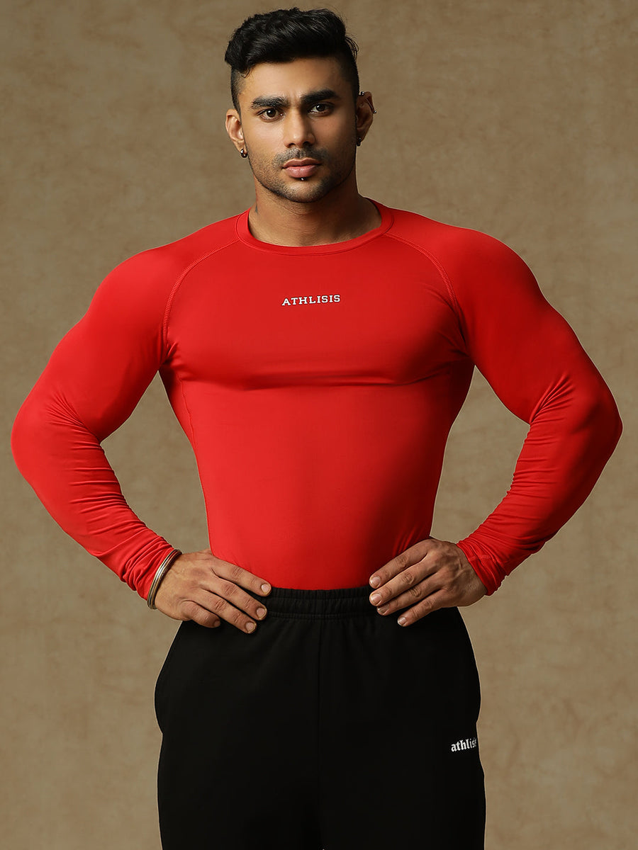 Basic Full Compression T-shirt Red Athlisis Sports
