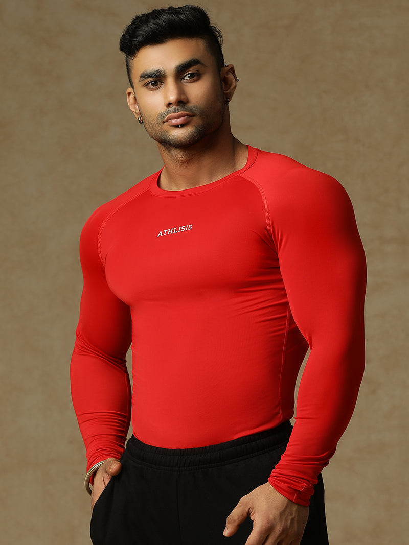 Basic Full Compression T-shirt Red