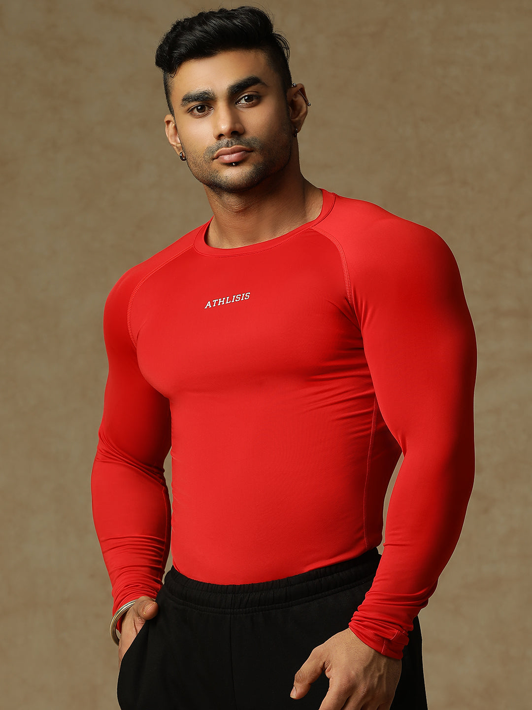 Basic Full Compression T-shirt Red Athlisis Sports