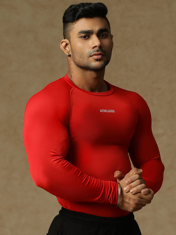 Basic Full Compression T-shirt Red