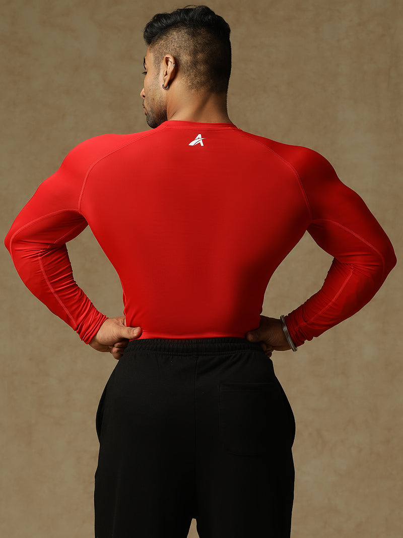 Basic Full Compression T-shirt Red