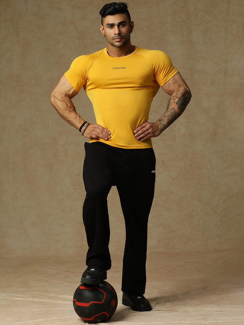 Basic Compression T-shirt Yellow
