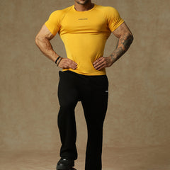 Basic Compression T-shirt Yellow