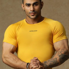 Basic Compression T-shirt Yellow