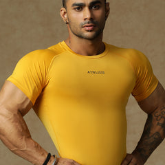 Basic Compression T-shirt Yellow