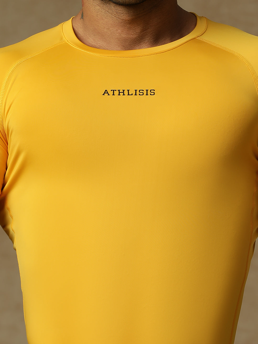 Basic Compression T-shirt Yellow Athlisis Sports