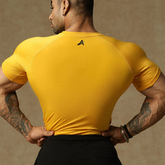 Basic Compression T-shirt Yellow