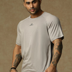 Contrast Side Panel T-Shirt Gray