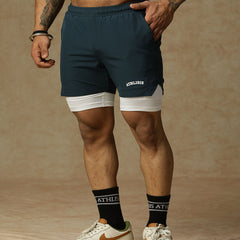 2 in 1 Lining Shorts Teal