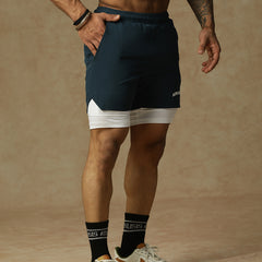 2 in 1 Lining Shorts Teal
