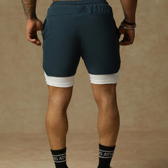 2 in 1 Lining Shorts Teal