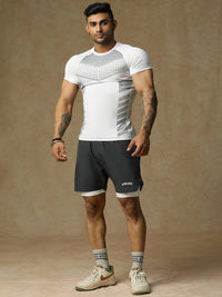 2 in 1 Lining Shorts Dark Gray Athlisis Sports