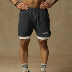 2 in 1 Lining Shorts Dark Gray