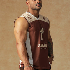 Power Mesh Jersey Tank Brown