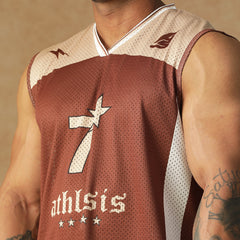 Power Mesh Jersey Tank Brown