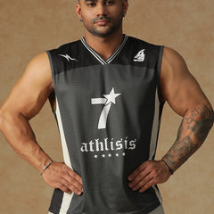 Power Mesh Jersey Tank Black