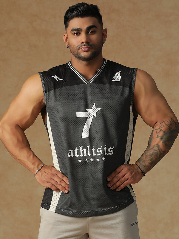 Power Mesh Jersey Tank Black