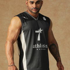 Power Mesh Jersey Tank Black