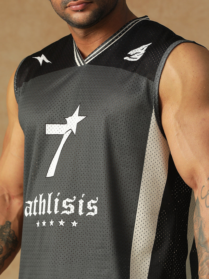 Power Mesh Jersey Tank Black