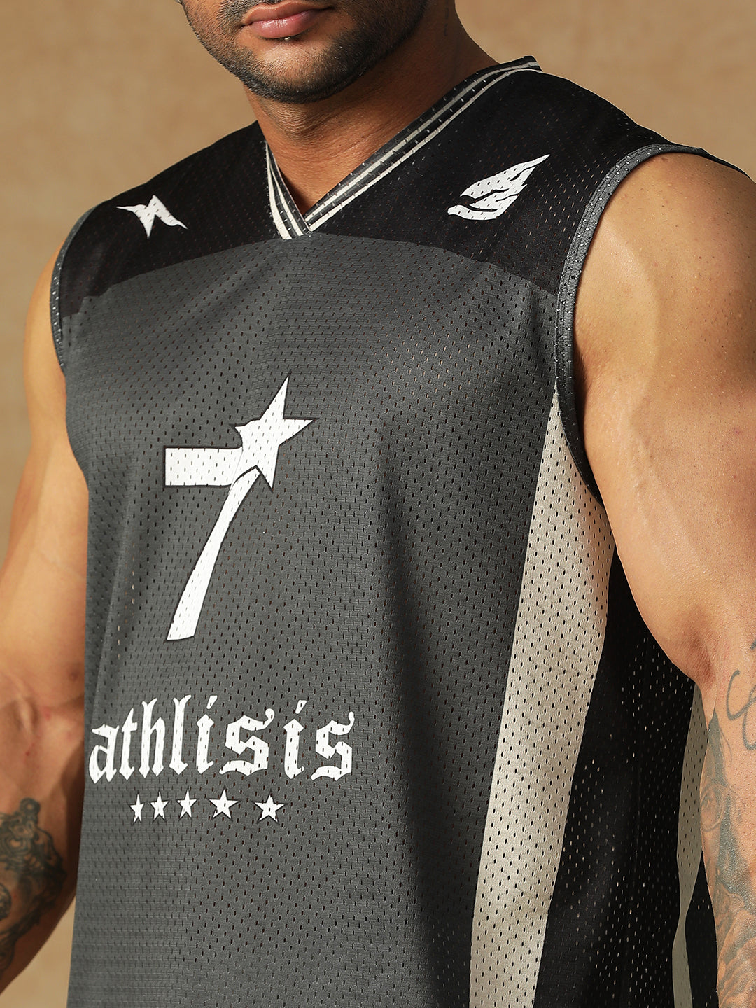 Power Mesh Jersey Tank Black