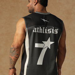 Power Mesh Jersey Tank Black