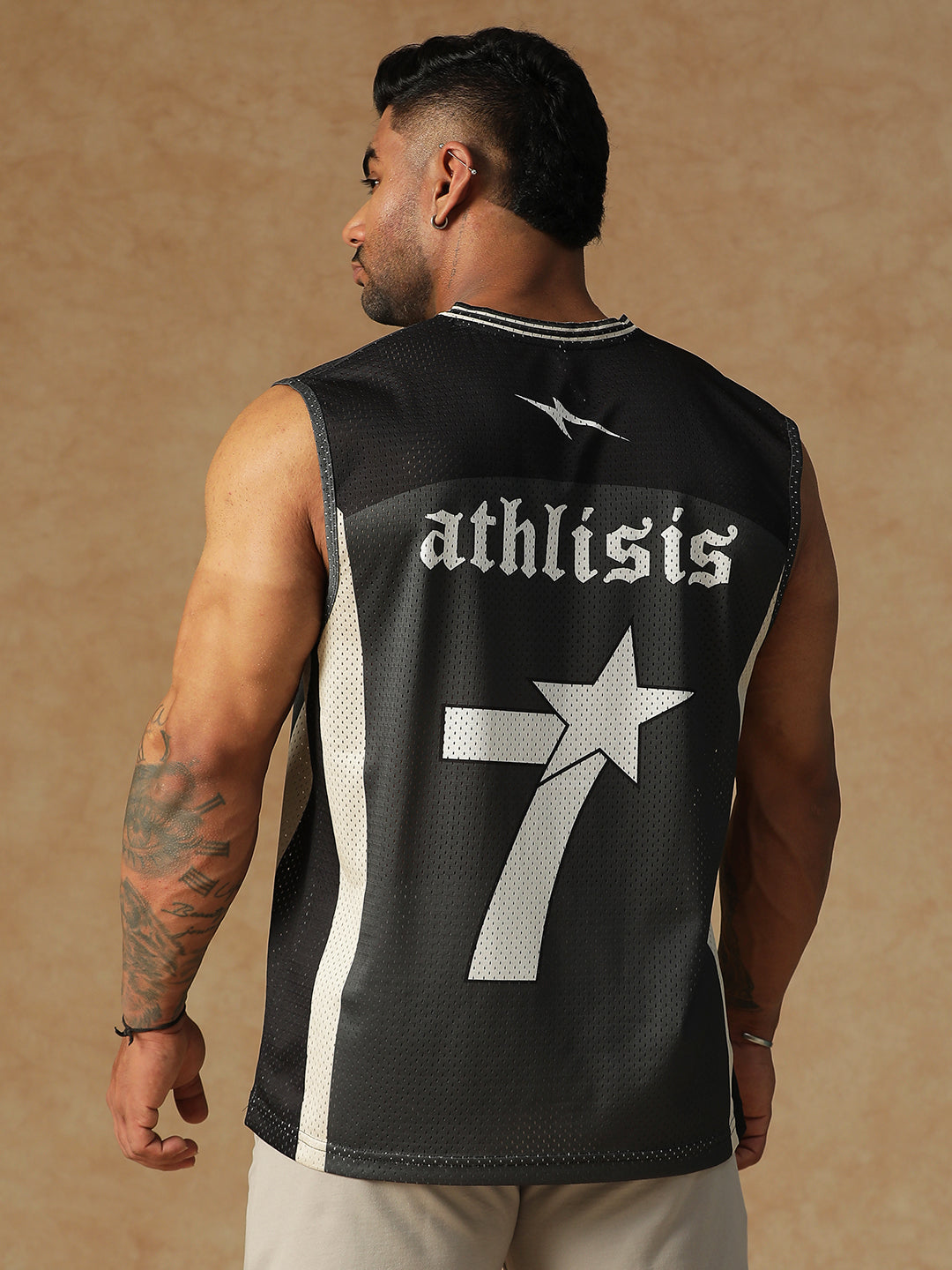Power Mesh Jersey Tank Black