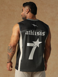 Power Mesh Jersey Tank Black