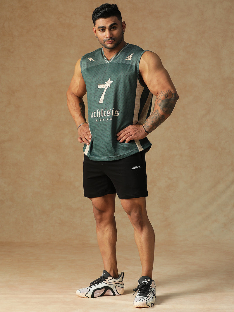 Power Mesh Jersey Tank Green