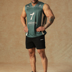 Power Mesh Jersey Tank Green