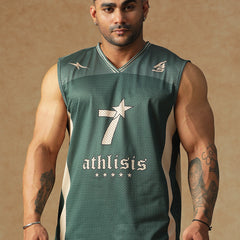 Power Mesh Jersey Tank Green