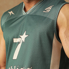 Power Mesh Jersey Tank Green