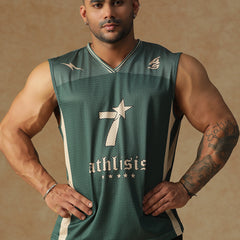 Power Mesh Jersey Tank Green