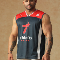 Power Mesh Jersey Tank Navy