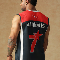Power Mesh Jersey Tank Navy
