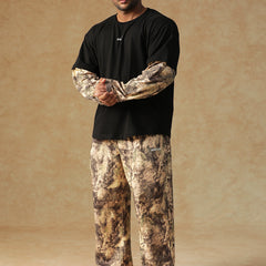 Camo Fusion Sweatpants Beige