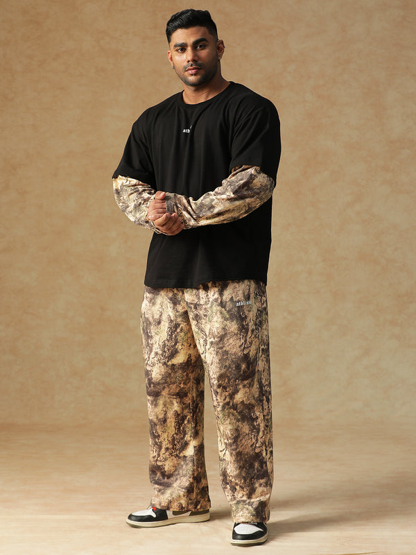 Camo Fusion Sweatpants Beige