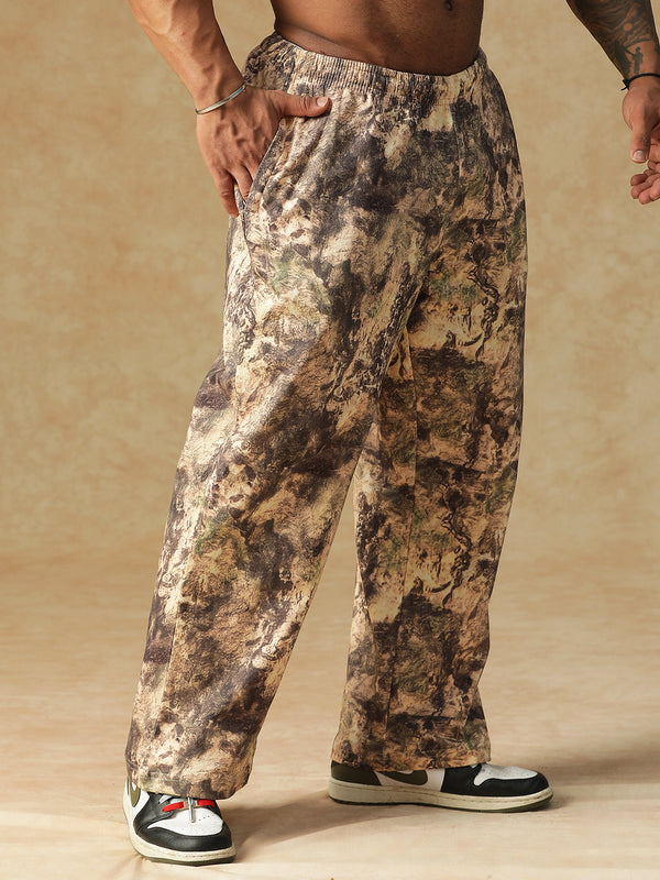 Camo Fusion Sweatpants Beige