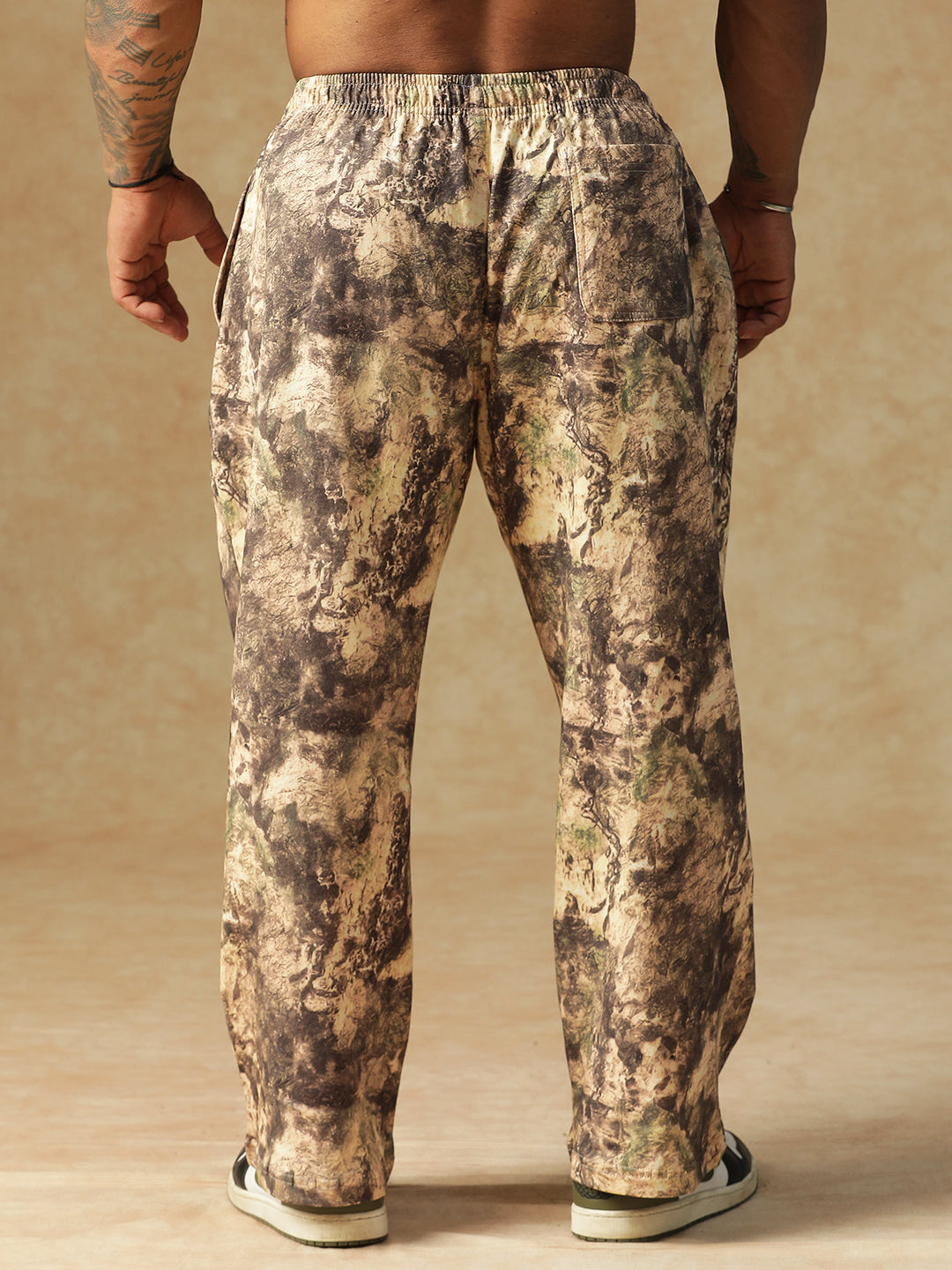 Camo Fusion Sweatpants Beige